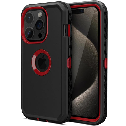 iPhone 14 Pro Max Black/Red Defender Case