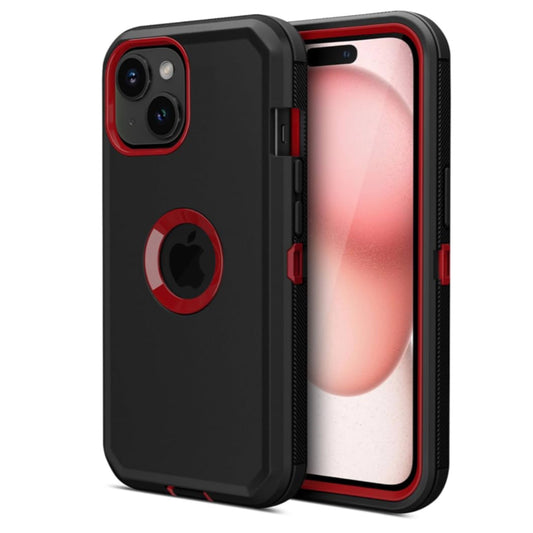 iPhone 14 Plus Black & Red Defender Case