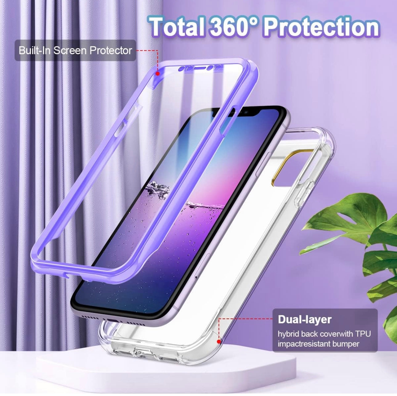 iPhone 11 Marble Shockproof 360 Protective Case