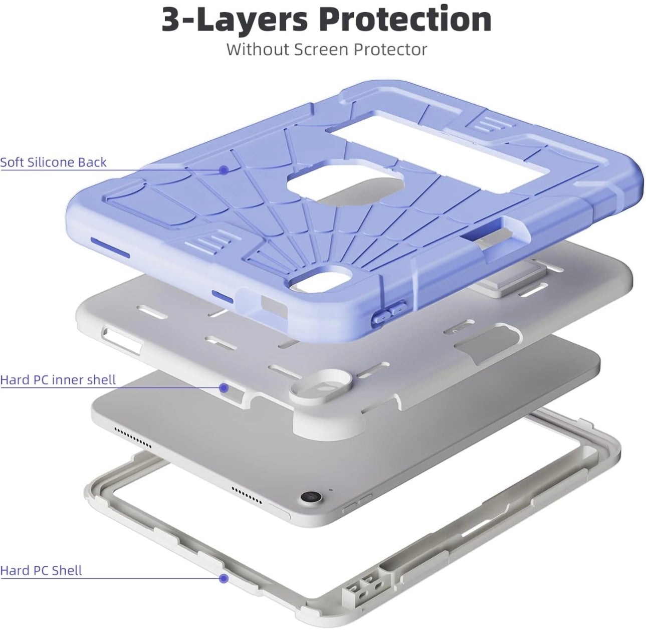 Lavender iPad 10th /11th Gen Protective Case