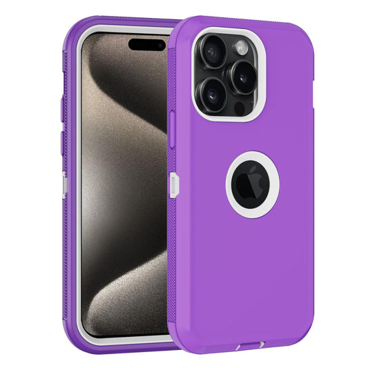 iPhone 15 Pro Max Purple & White Defender Case