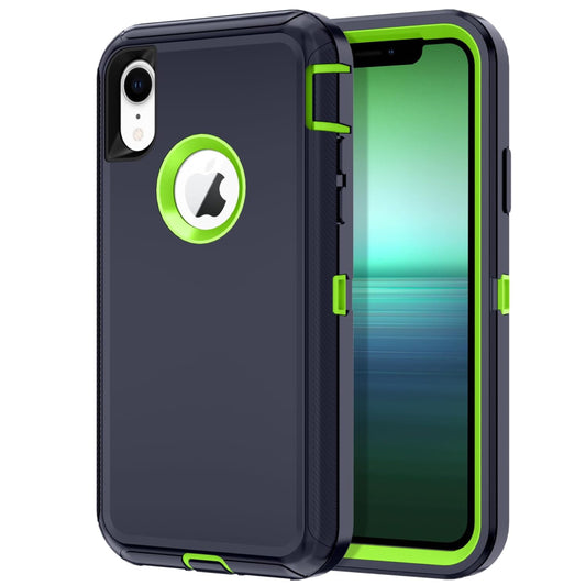 iPhone XR Blue & Green Defender Case