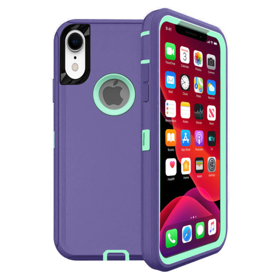 iPhone XR Purple & Teal Defender Case