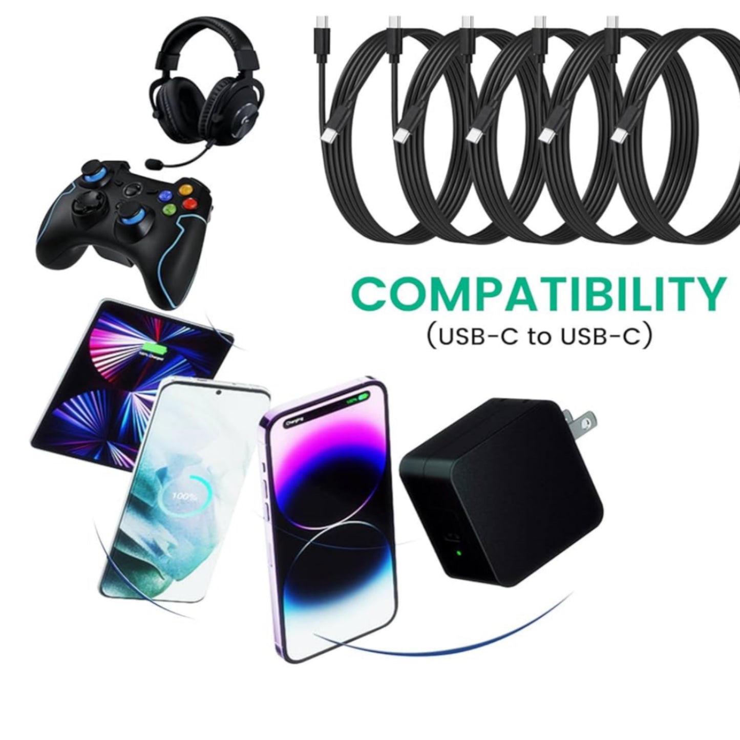 3.3ft USB-C Fast Charger Cable