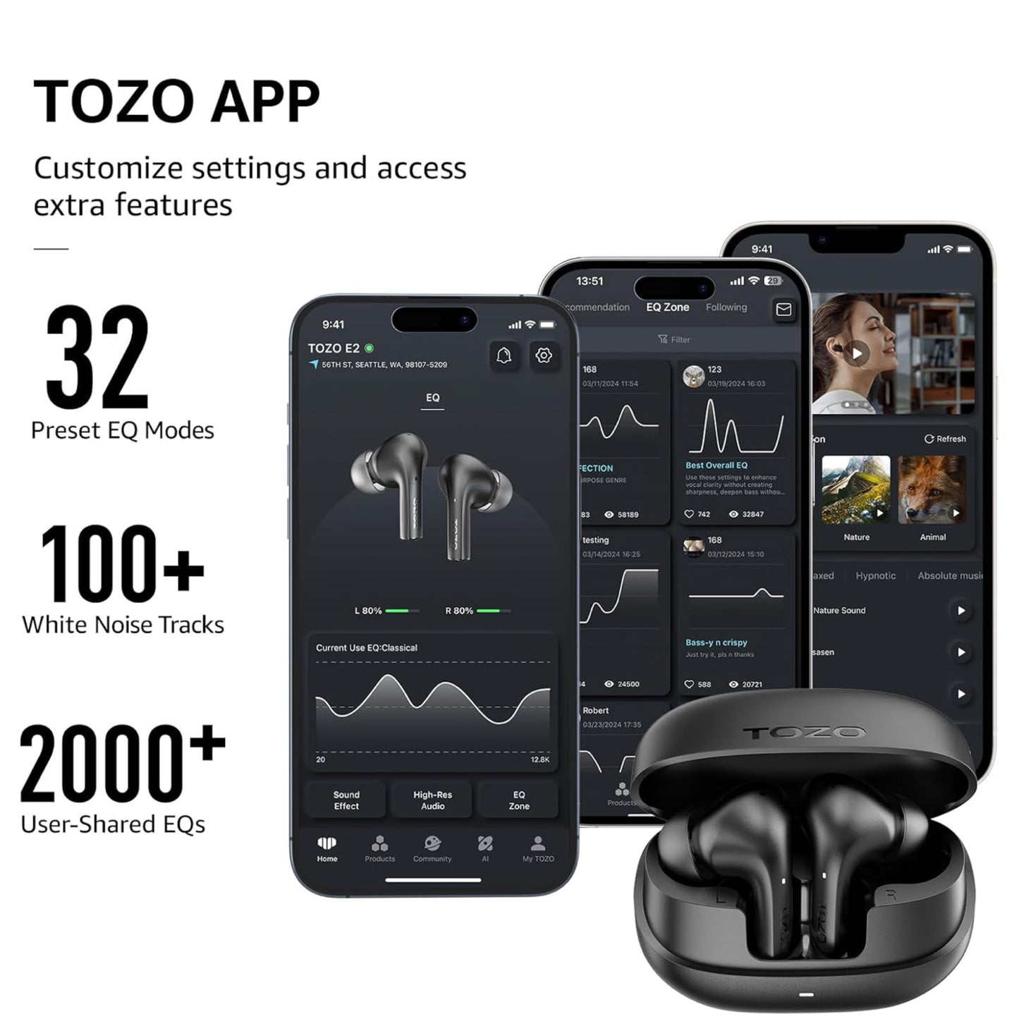 TOZO E2 Wireless Earbuds