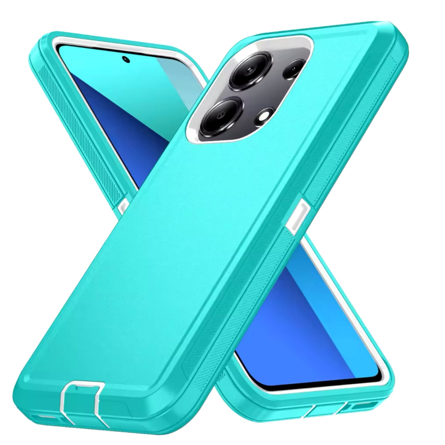 iPhone 16 Teal/White Defender Case