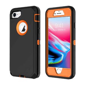 iPhone 7 Black & Orange Defender Case