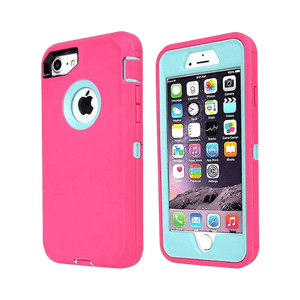 iPhone 6/6s/7/8 Pink Teal Defender Case