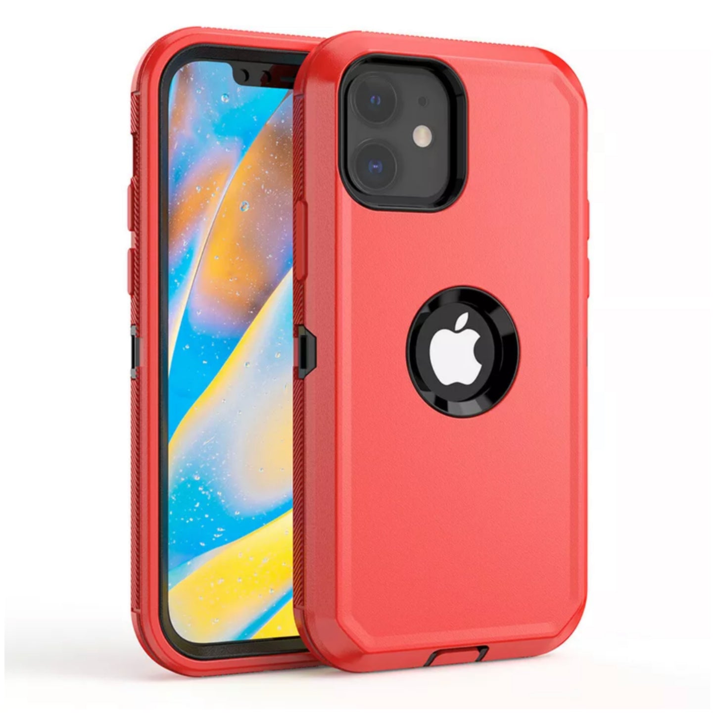 iPhone 12 mini Red & Black Defender Case