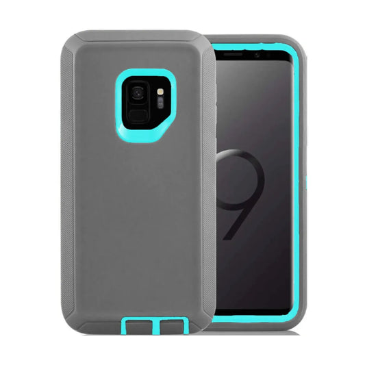 Samsung S9 Plus Gray/Teal Defender Case