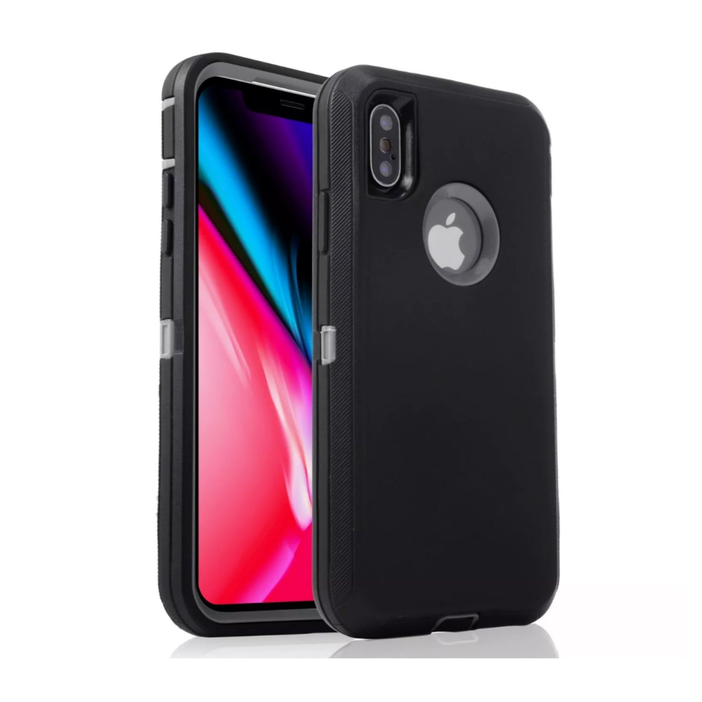 iPhone XS Max Black & Gray Defender Case