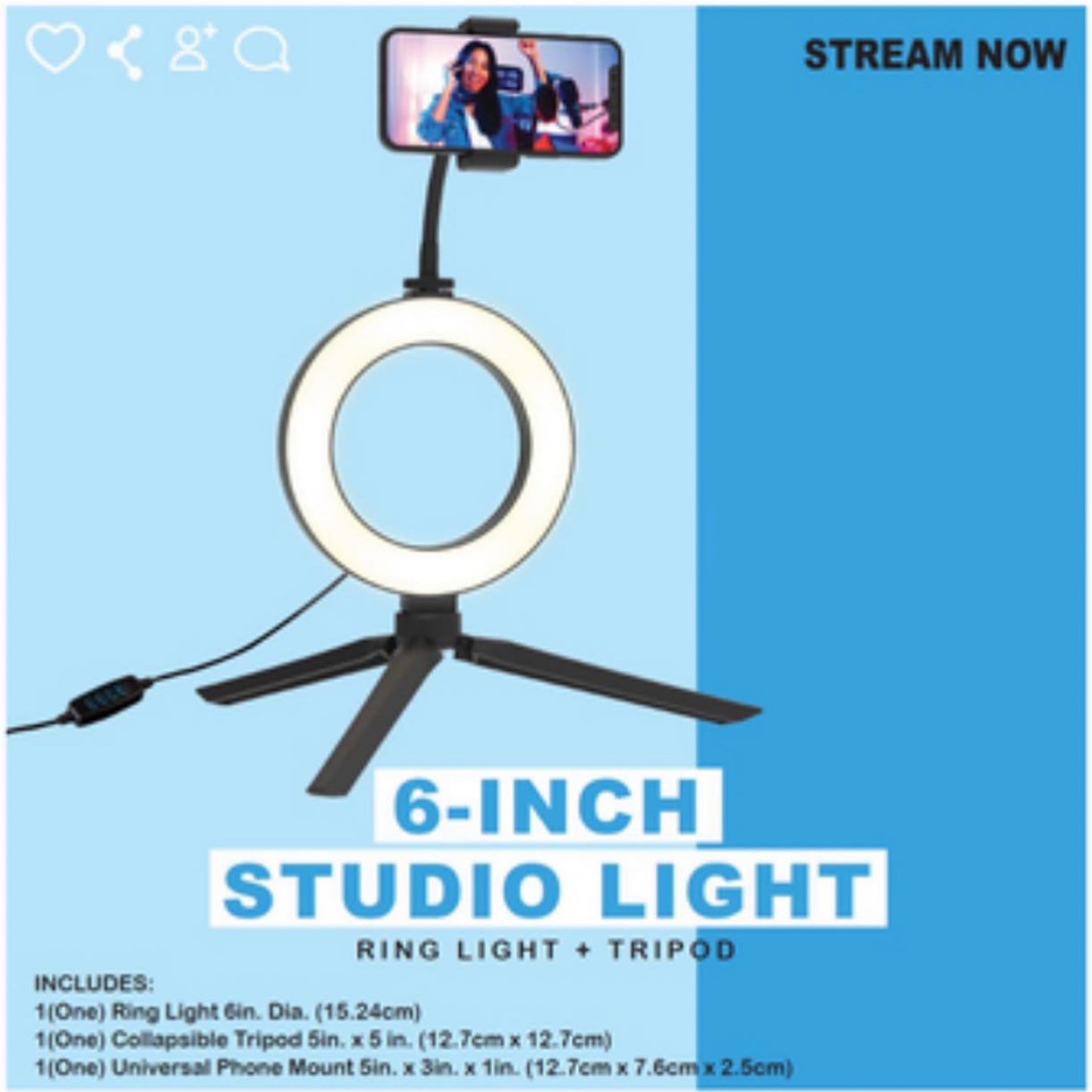 6” Studio Light - Ring Light + Tripod