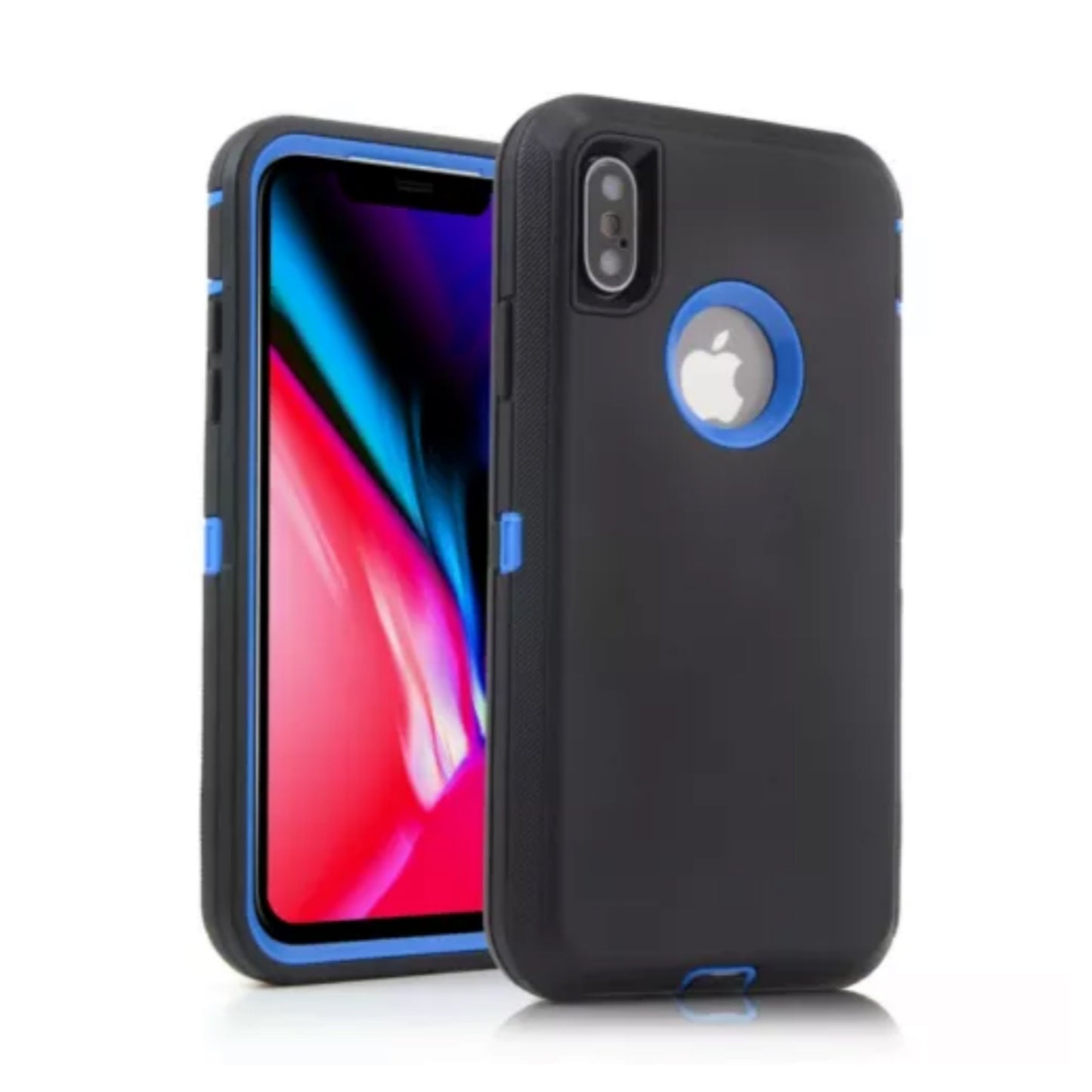 iPhone XS Max Black & Blue Defender Case