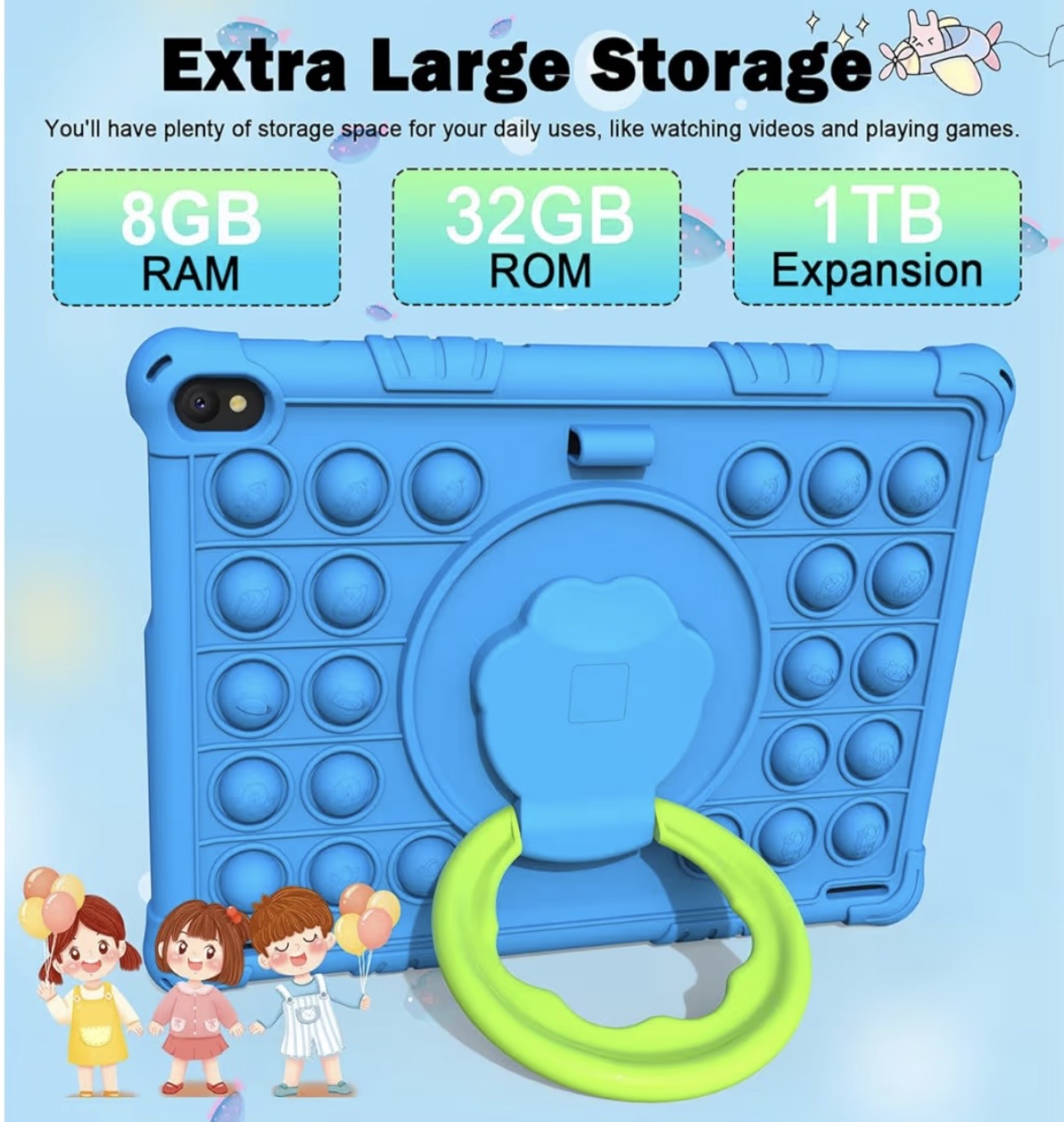 10.1” Android 15 Kids Tablet