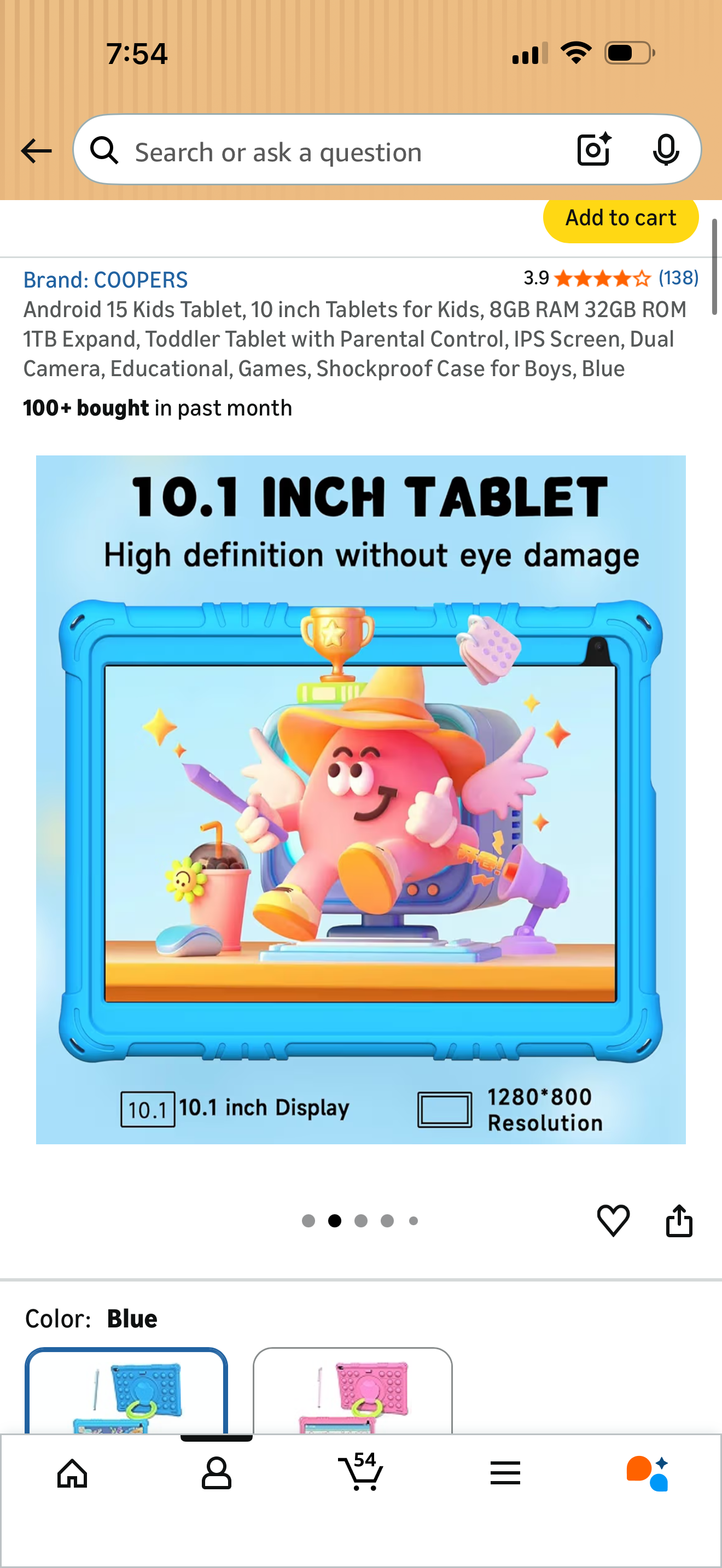 10.1” Android 15 Kids Tablet