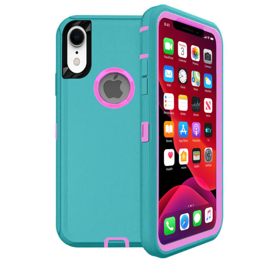 iPhone XR Teal & Pink Defender Case