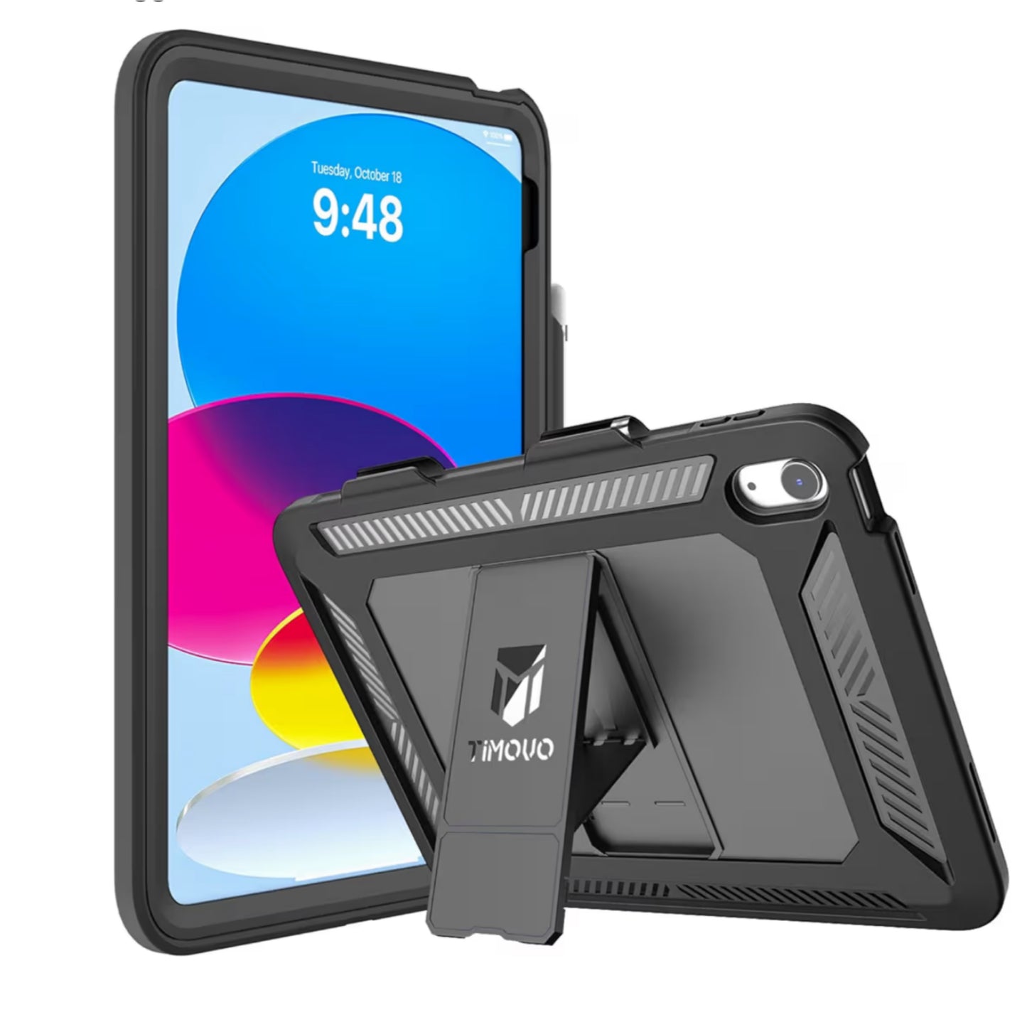 iPad 10/11 Protective Case + Built in Front Cover