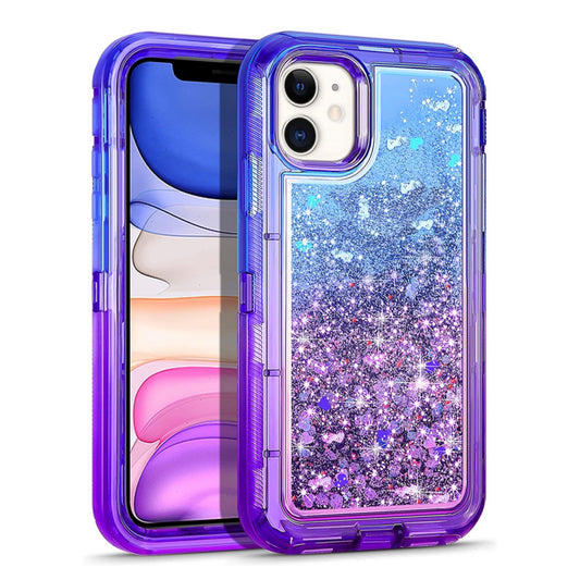 iPhone 14 Plus Purple/Blue Glitter Defender Case
