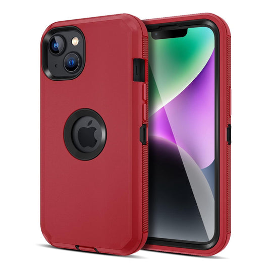 iPhone 14 Plus Red & Black Defender Case