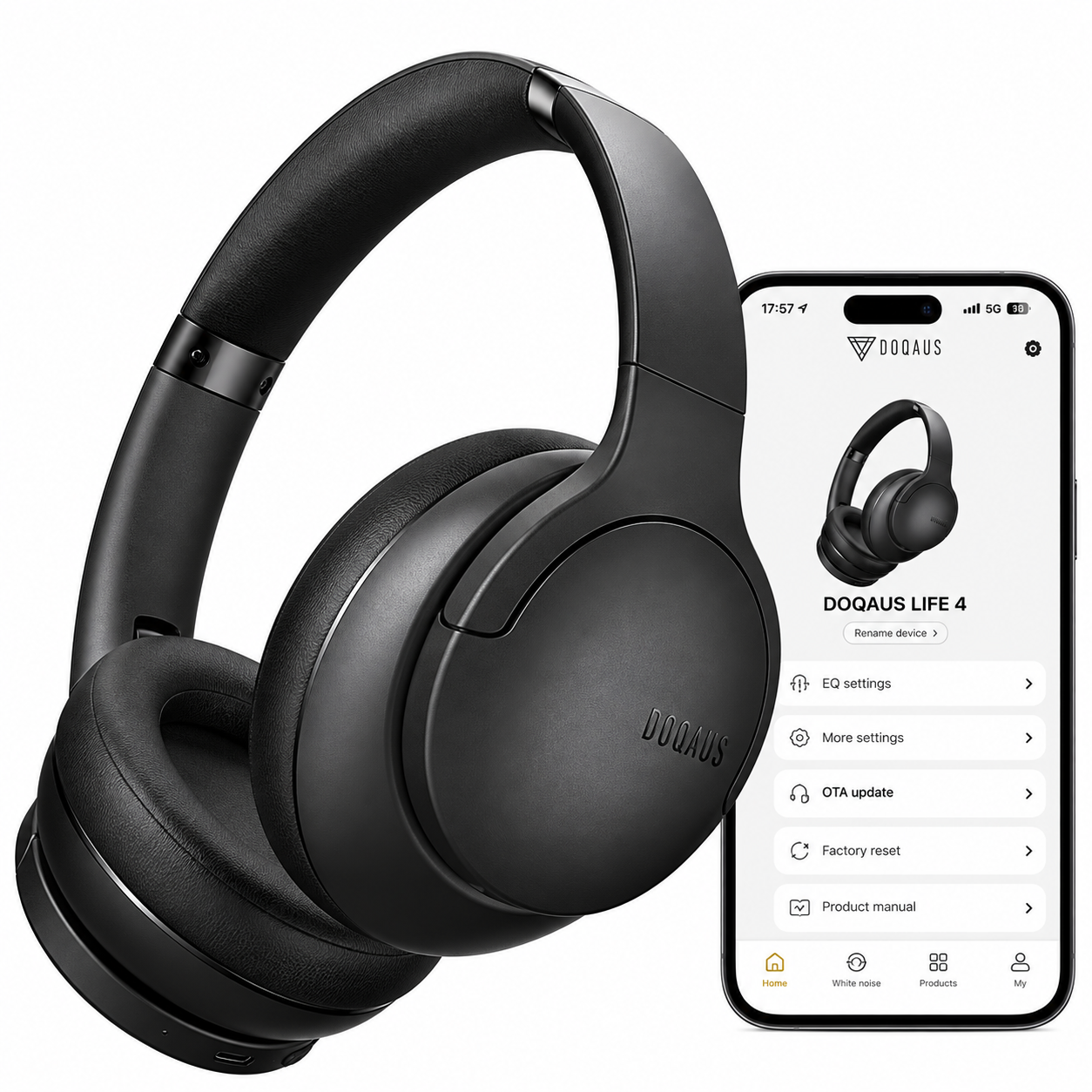 DOQAUS Wireless Headphones- Noise Cancellation