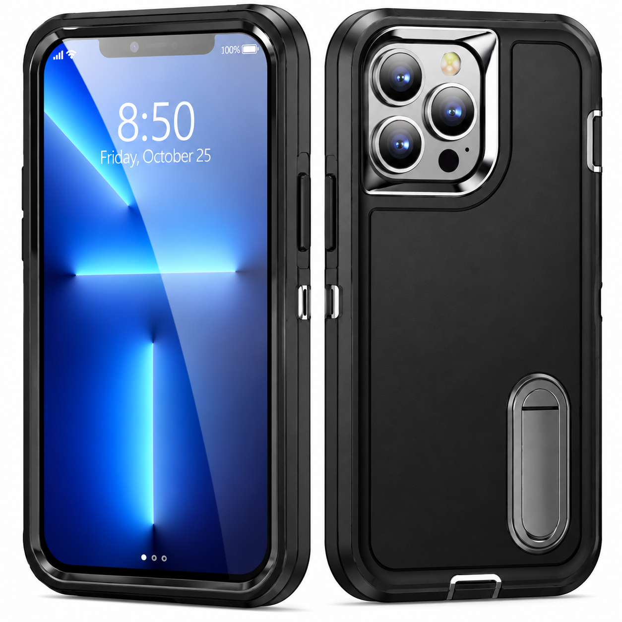 iPhone 12/13 Pro Max Black Defender Case