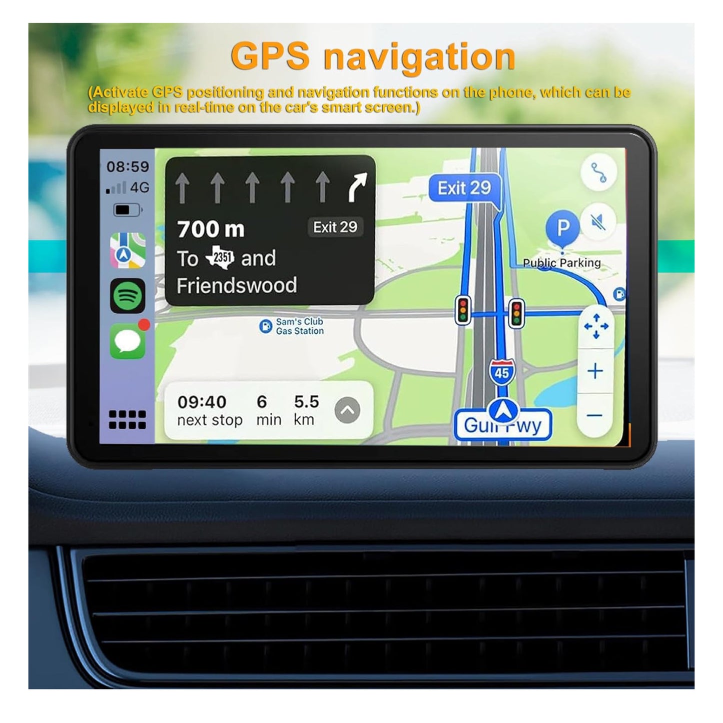 7” Portable Apple CarPlay