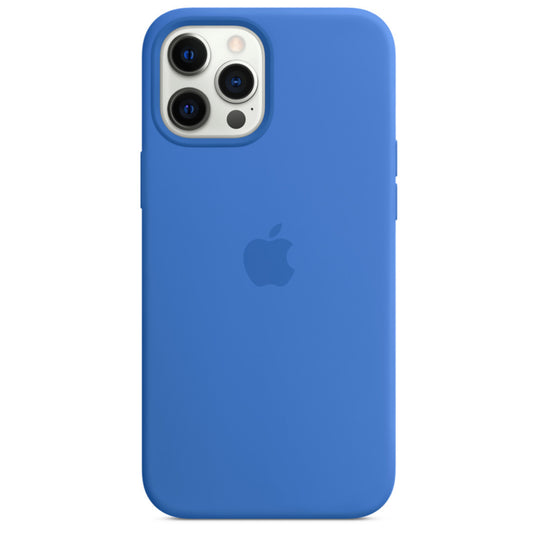 iPhone 12 Pro Max Capri Blue Apple Silicone Case