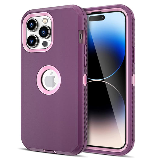iPhone 12 Pro Max Burgundy & Pink Defender Case