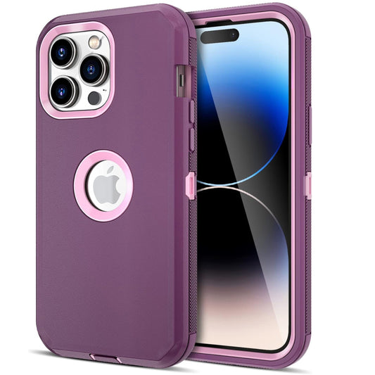 iPhone 11 Pro Maroon & Pink Defender Case