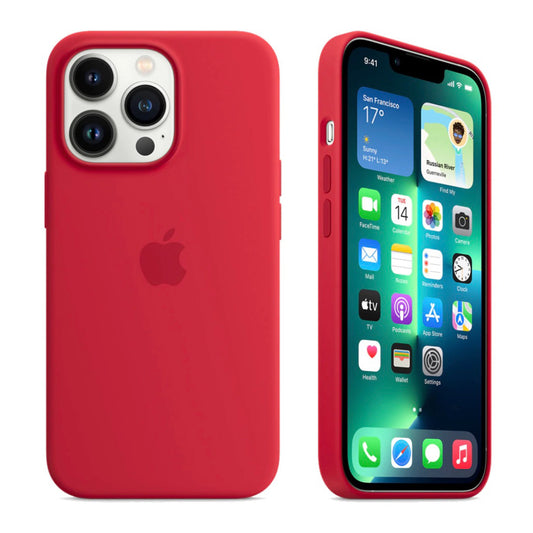 iPhone 14 Pro Max Red Apple Silicone Case