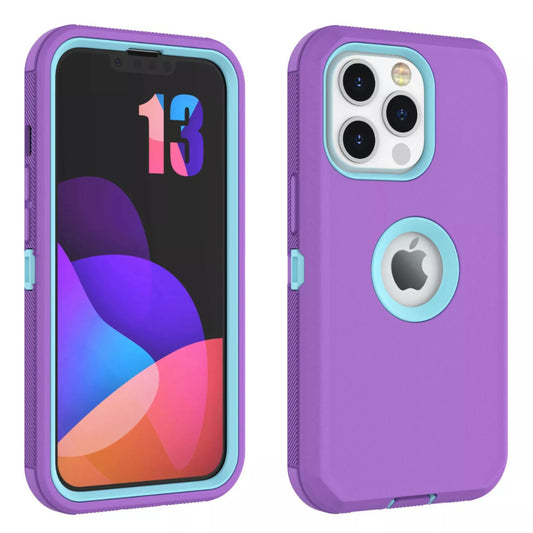 iphone 13/14 Purple & Teal Defender Case