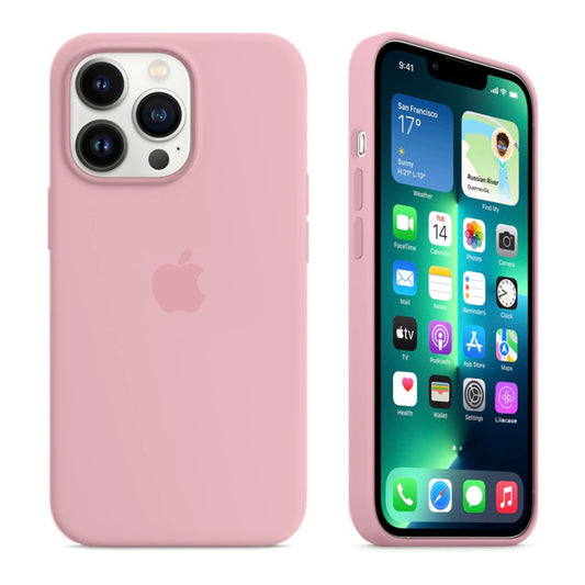 iPhone 13 Pro Max Candy Pink Apple Silicone Case