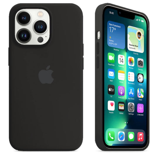iPhone 14 Pro Max Black Apple Silicone Case
