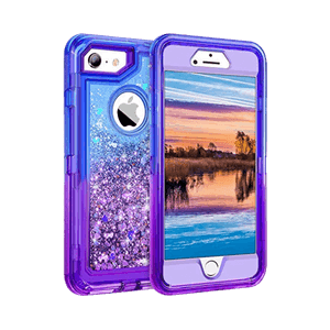 iPhone 7 Blue & Purple Glitter Defender Case