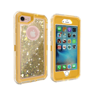 iPhone 7 Gold Glitter Defender Case