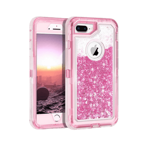 iPhone 8 Plus Pink Glitter Defender Case