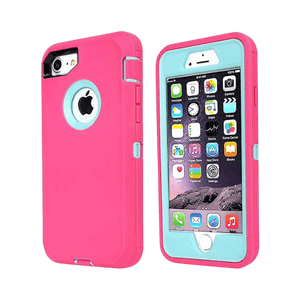 iPhone 6/6s/7/8 Pink & Teal Defender Case