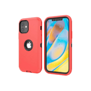 iPhone 12 mini Red & Black Defender Case