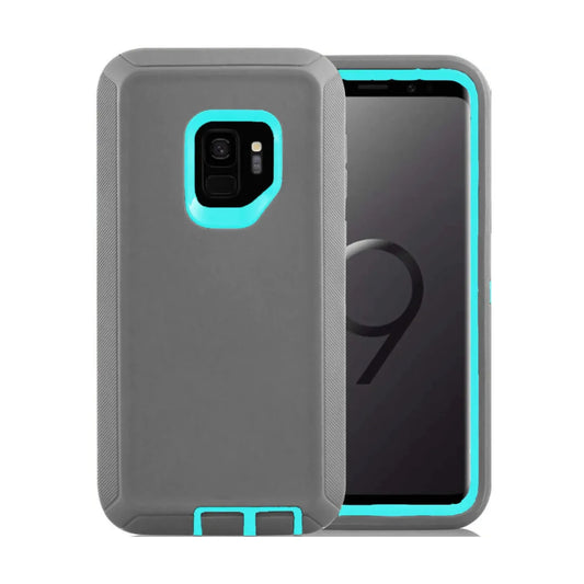 Samsung S9 Gray/Teal Defender Case