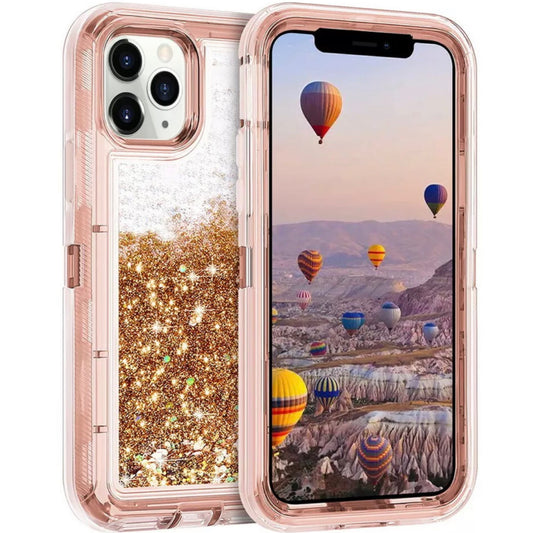 iPhone 11 Pro Gold Glitter Defender Case