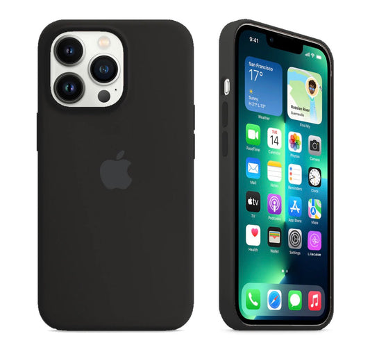 iPhone 13 Pro Max Black Apple Silicone Case