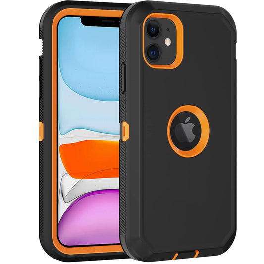 iPhone 11 Black & Orange Defender Case