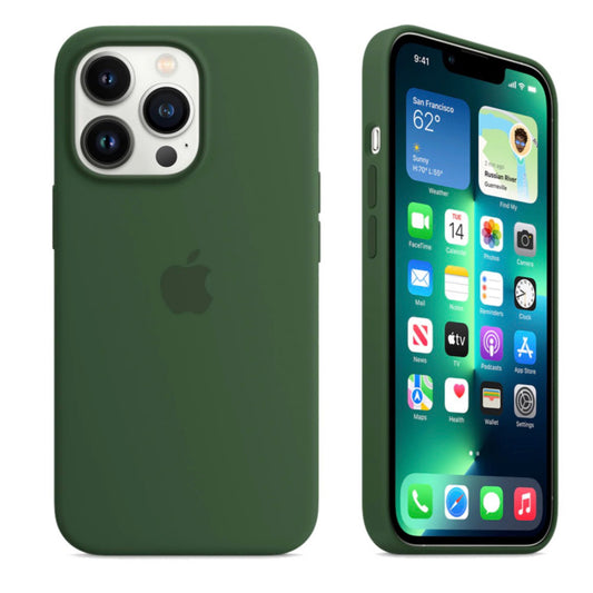iPhone 12/12pro Forest Green Apple Silicone Case