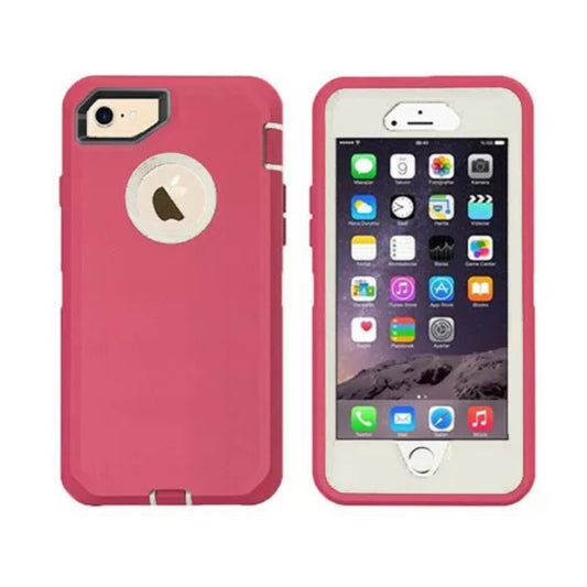 iPhone 6/6s/7/8 Pink & White Defender Case