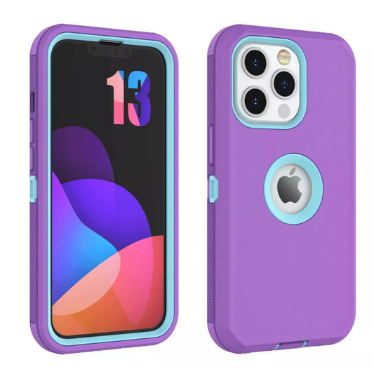 iPhone 13 Pro Max Purple & Teal Defender Case