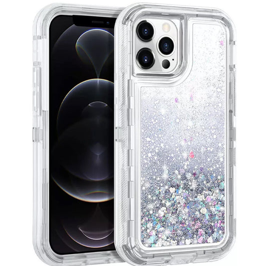 iPhone 11 Pro Silver Glitter Defender Case