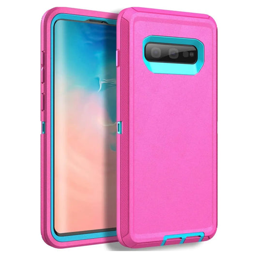 Samsung S10 Pink & Teal Defender Case