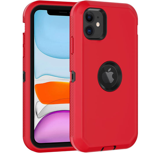 iPhone 12 12 Pro Red & Black Defender Case