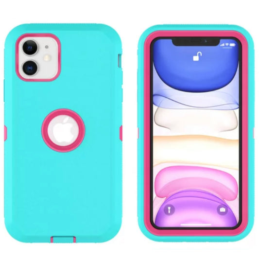 iPhone 12 12 Pro Teal & Pink Defender Case