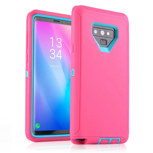Samsung Note 9 Pink/Teal Defender Case